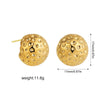 Boucle d&#39;Oreille Acier Inoxydable Or