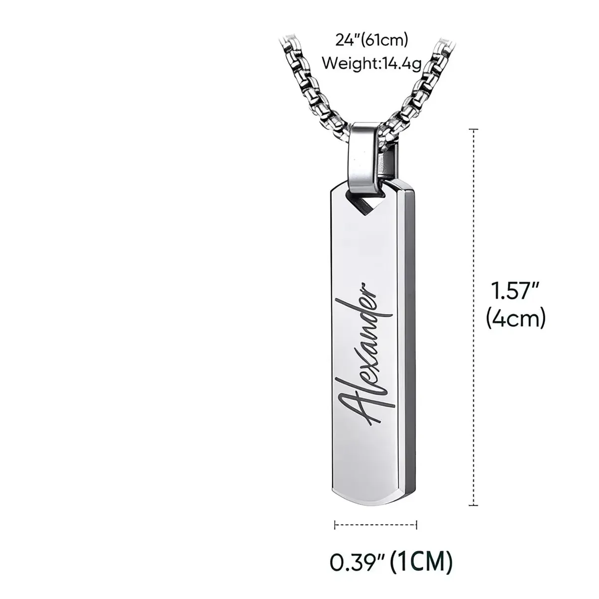 Collier Homme Argent Personnalisé