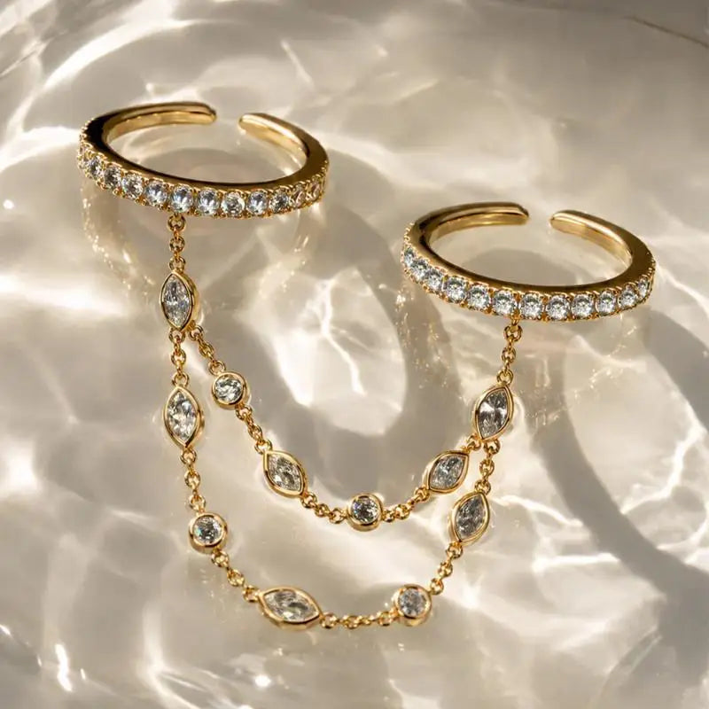 Bague Double Chaine