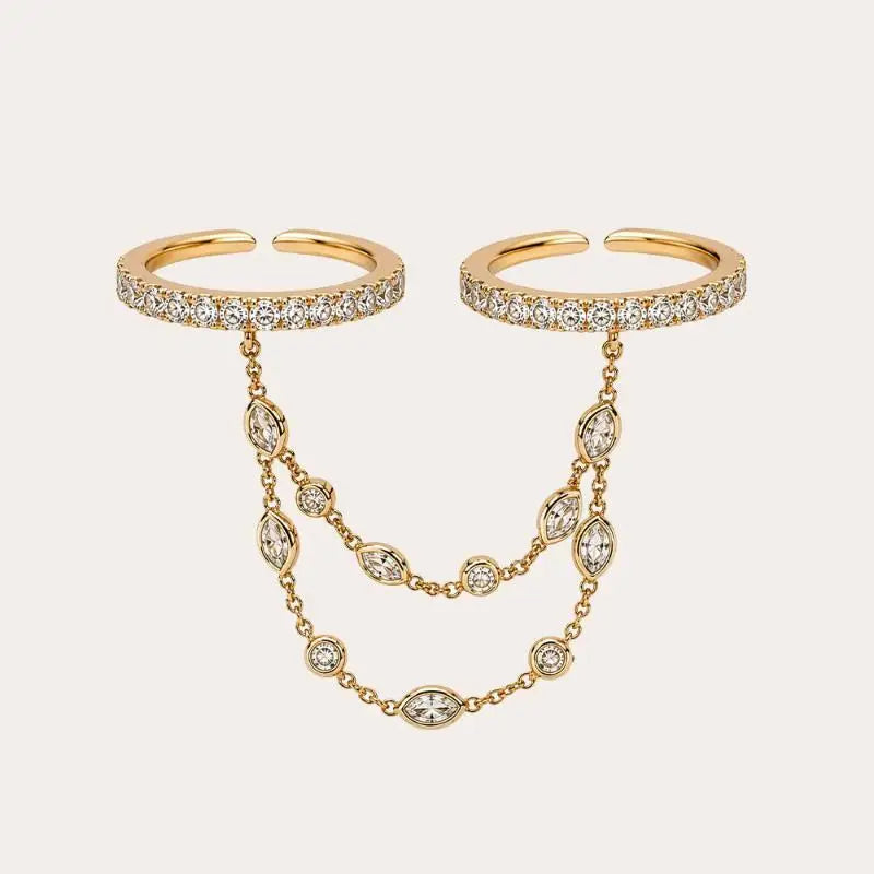 Bague Double Chaine