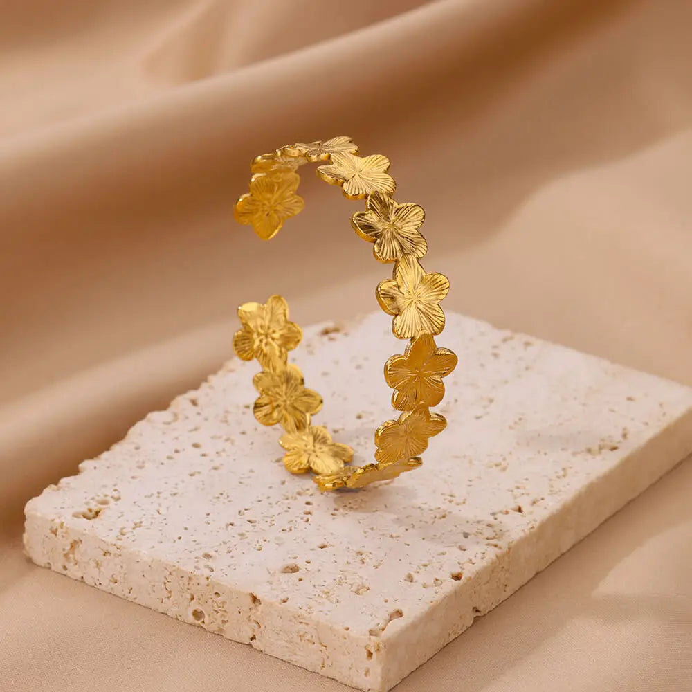 Bracelet Jonc Fleurs