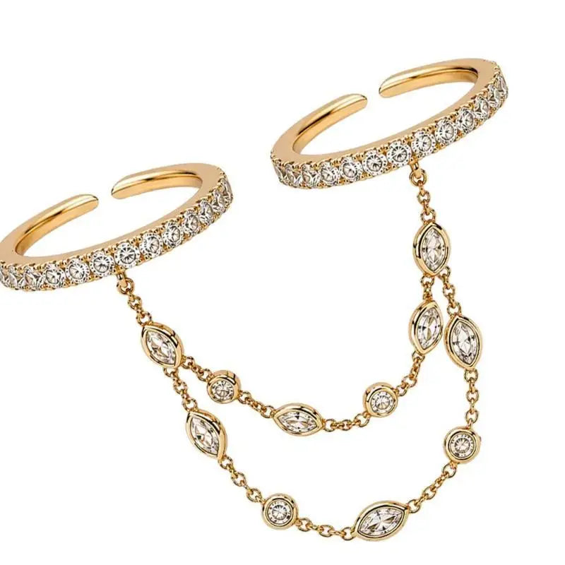 Bague Double Chaine
