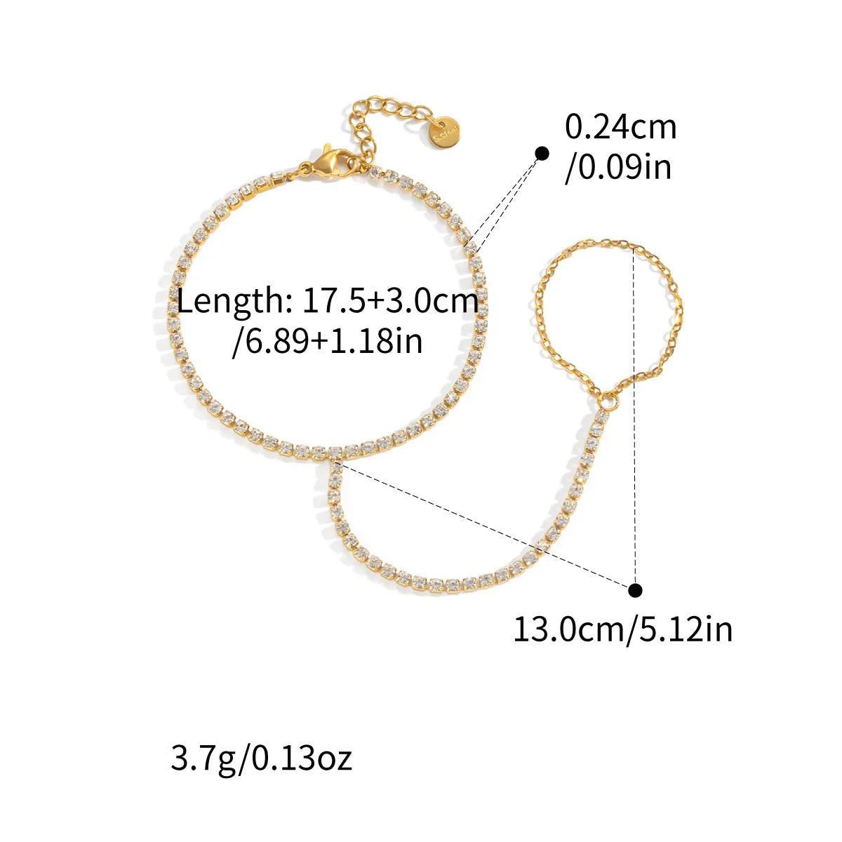 Bracelet de Main Strass