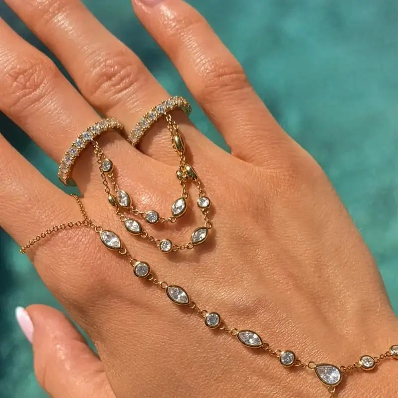 Bague Double Chaine