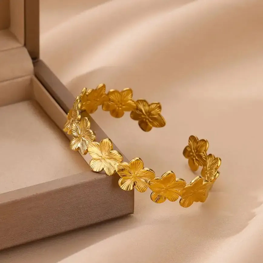 Bracelet Jonc Fleurs