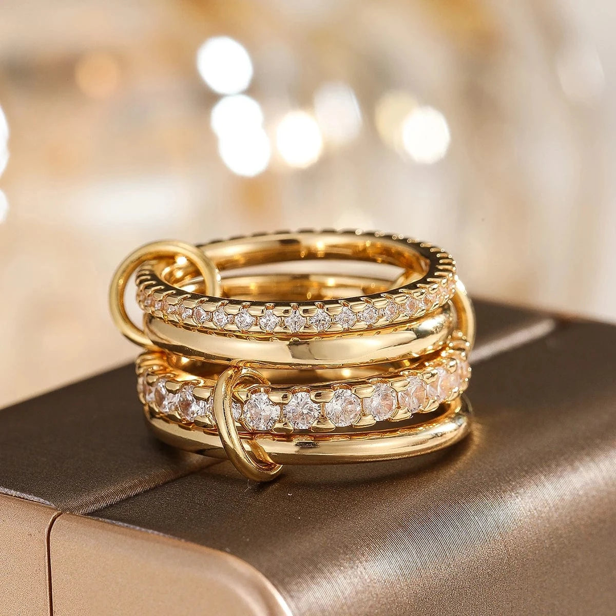 Bague 4 Anneaux Entrelacés