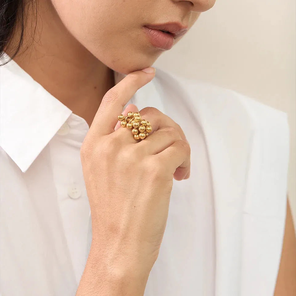 Bague avec Pendentif Boule