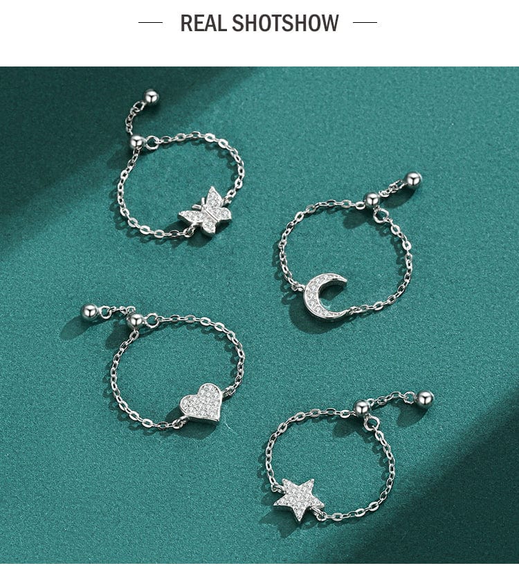 Bague chaine fantaisie