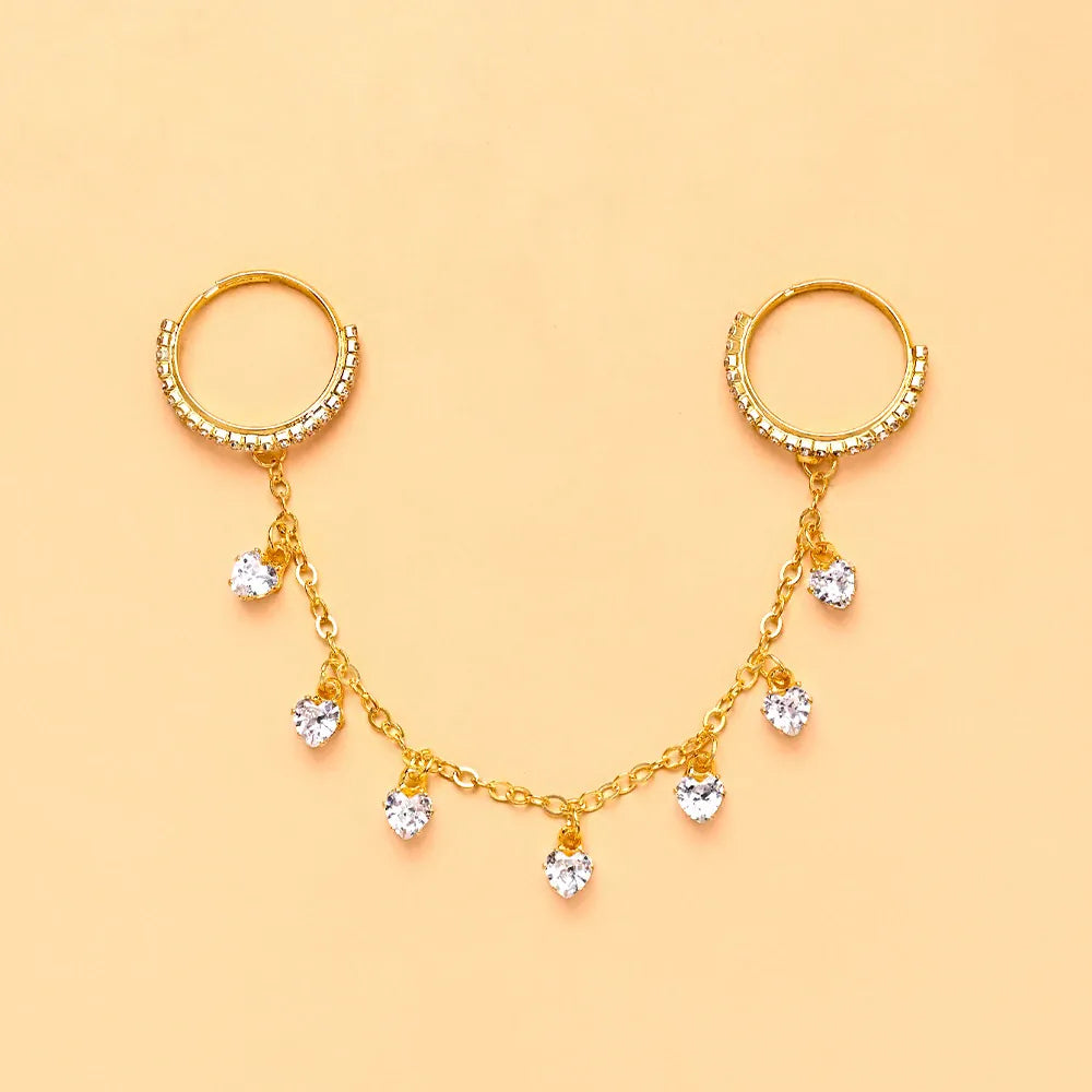 Bague Double Chaine Strass