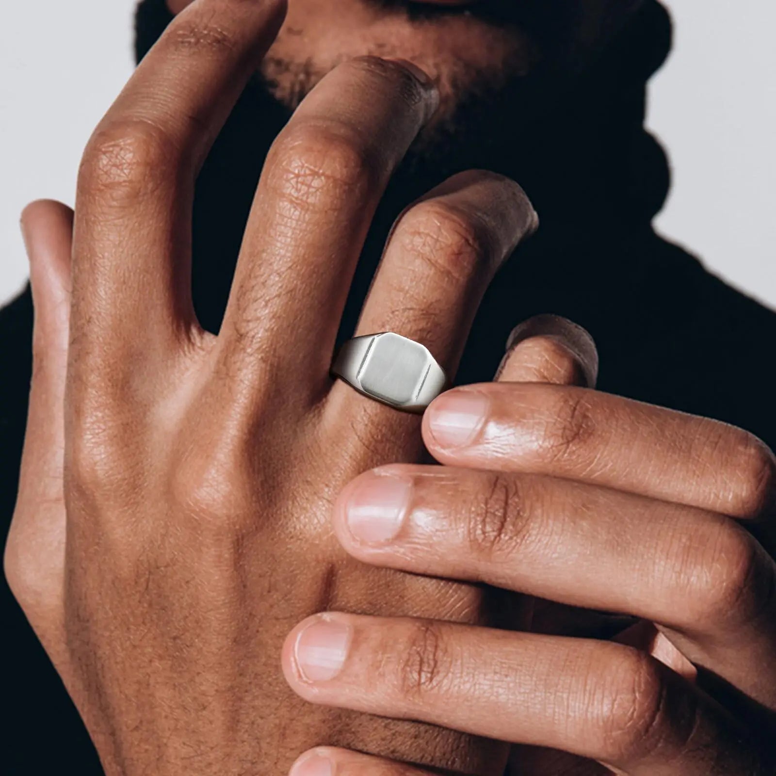 Bague en Acier Inoxydable Homme