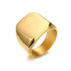 Bague Homme Acier Inoxydable Or