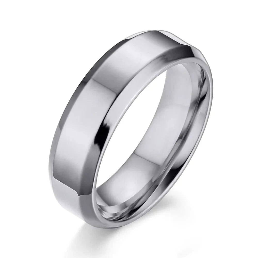 Bague Homme Acier Inoxydable Or
