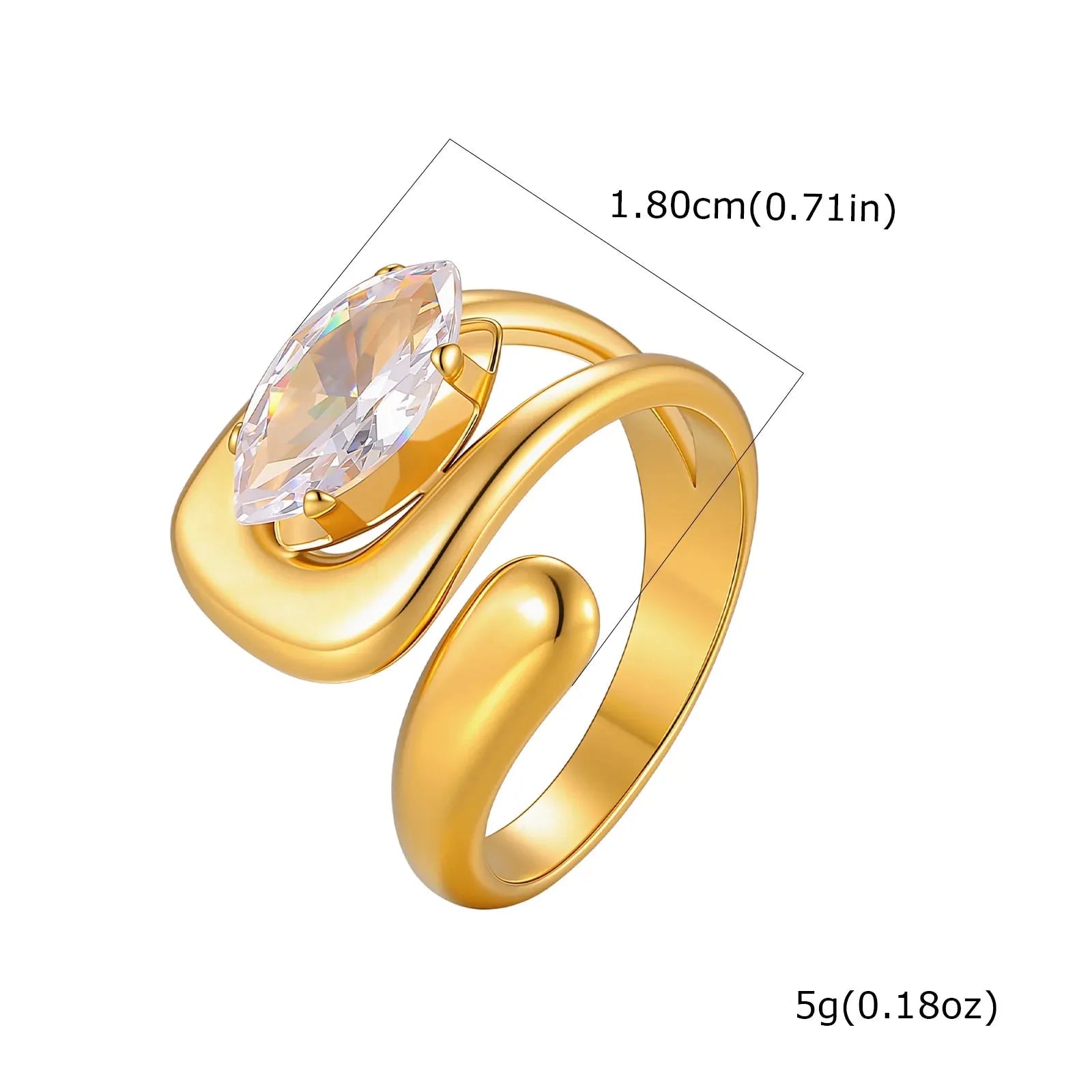 Bague Organique Or