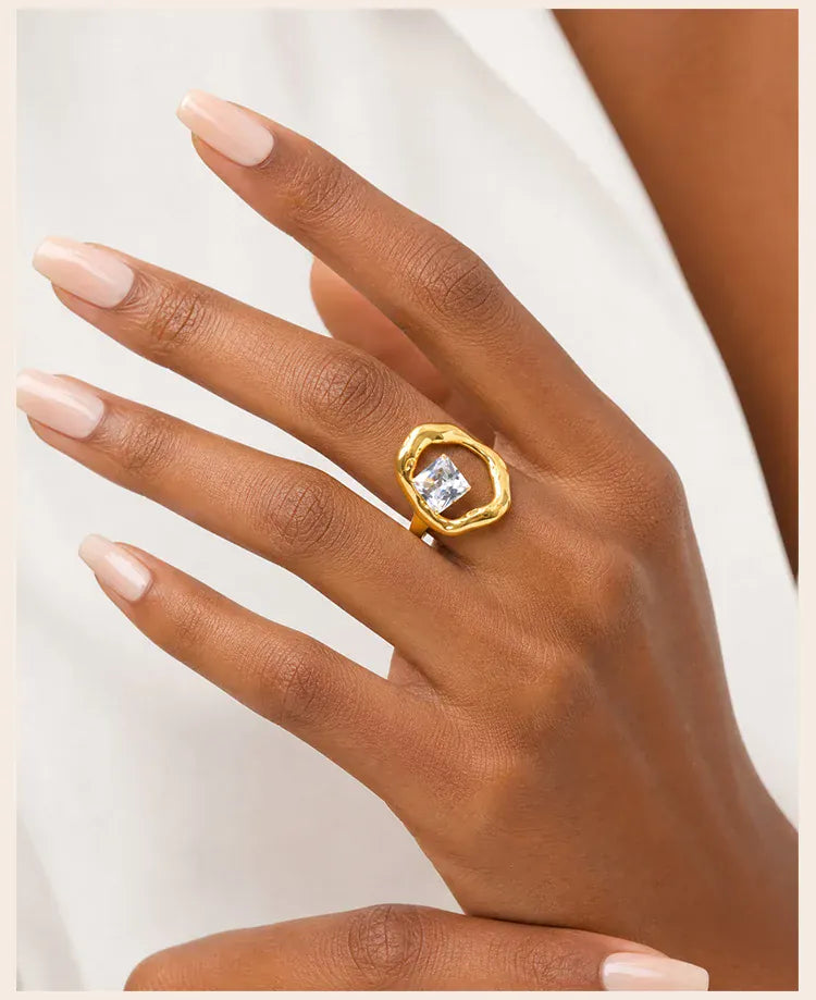 Bague Organique Or