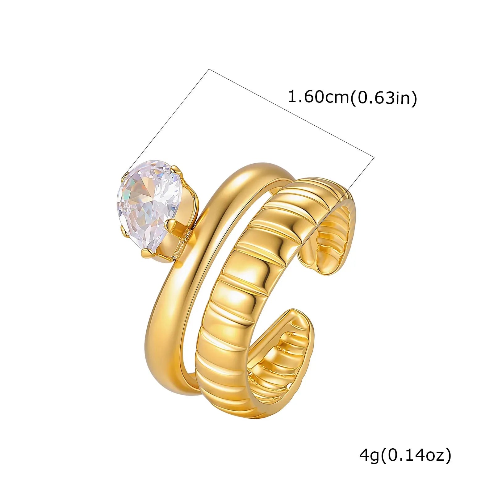 Bague Organique Or