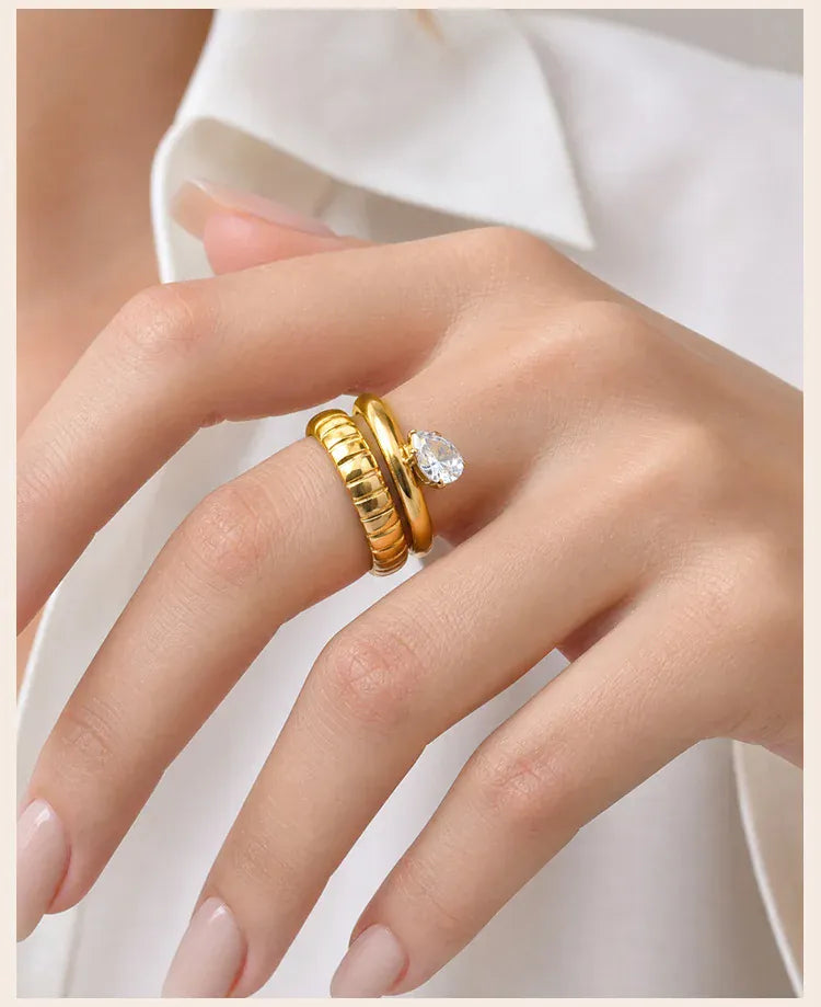Bague Organique Or