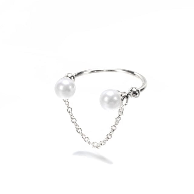 Bague Ouverte avec Chaine