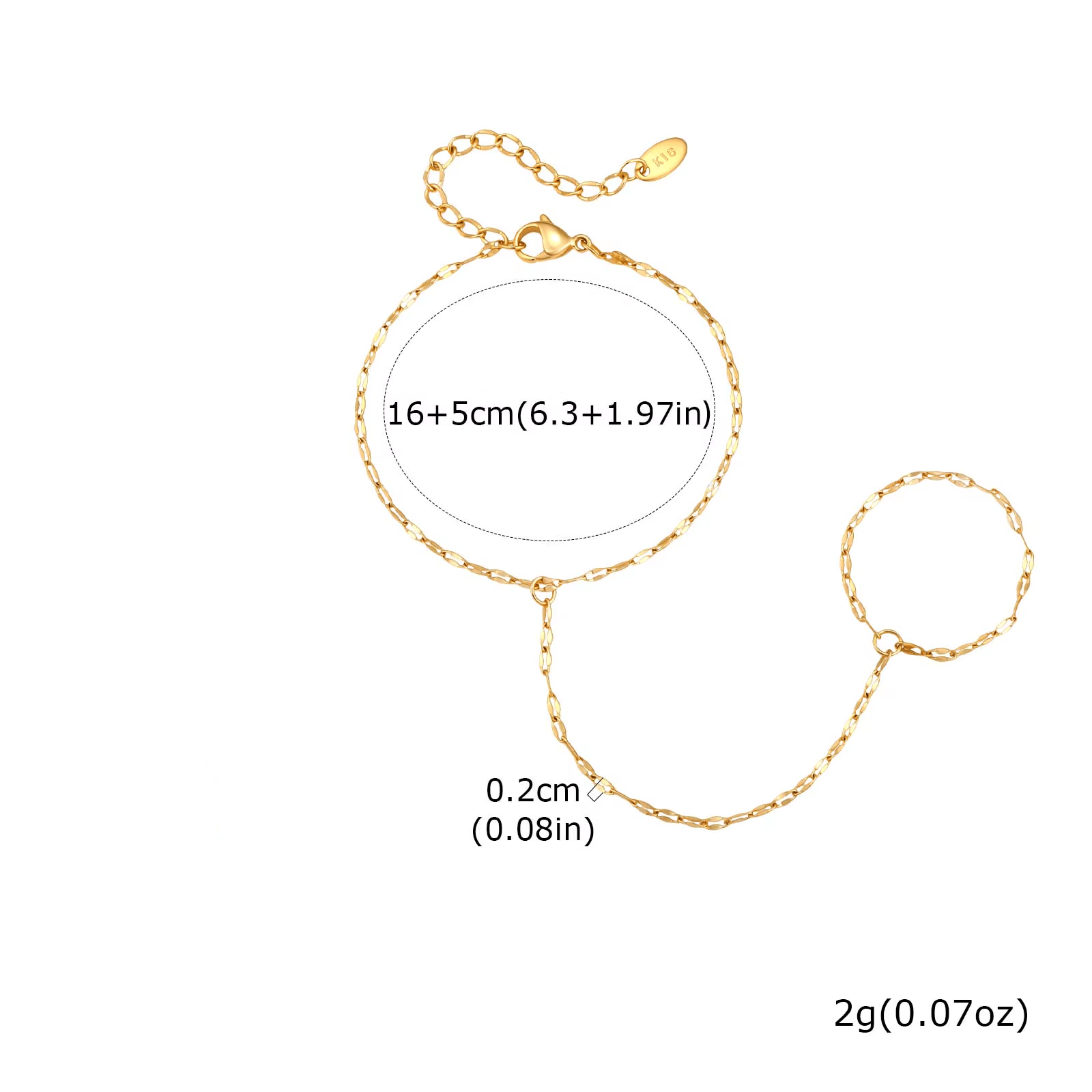 Bijou de main en or