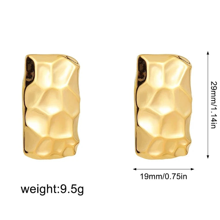Boucle d'Oreille Acier Inoxydable Or