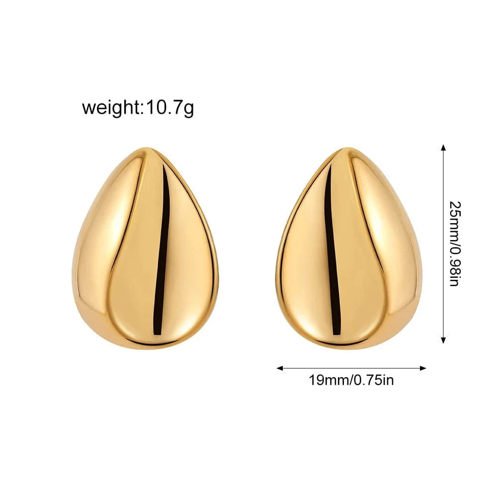 Boucle d&#39;Oreille Acier Inoxydable Or