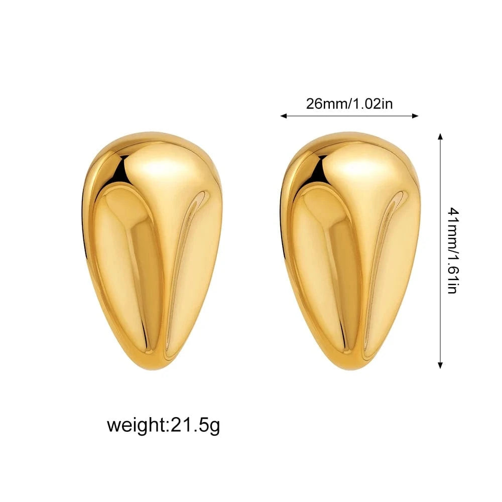 Boucle d&#39;Oreille Acier Inoxydable Or