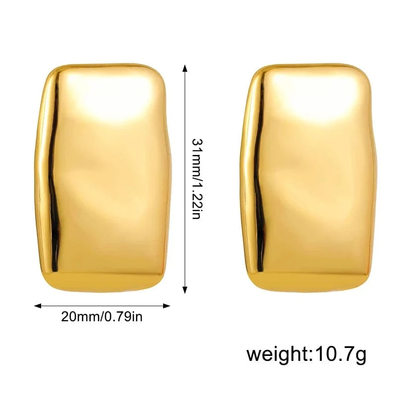 Boucle d&#39;Oreille Acier Inoxydable Or