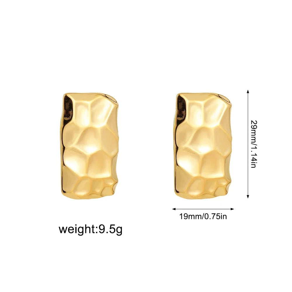 Boucle d&#39;Oreille Acier Inoxydable Or