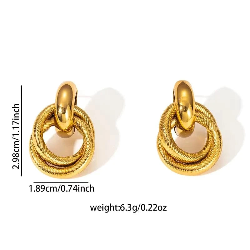 Boucle d&#39;Oreille Acier Inoxydable Pendante