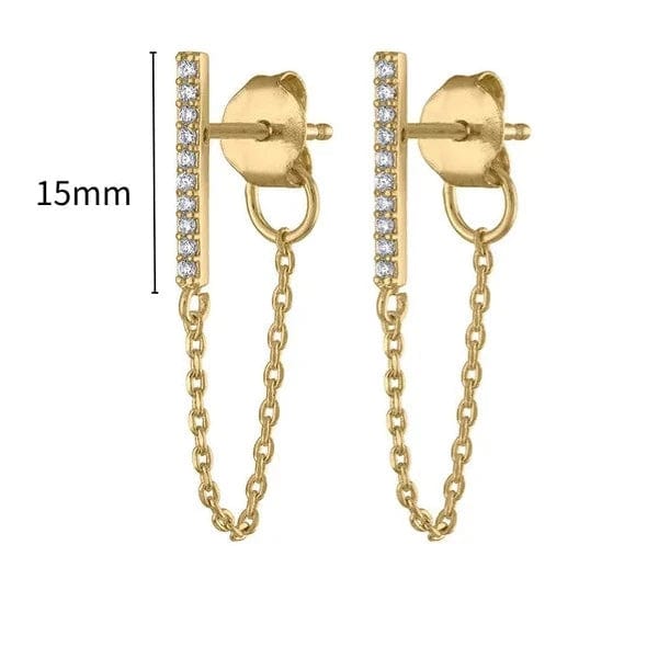 Boucle d'Oreille Barre Pendante