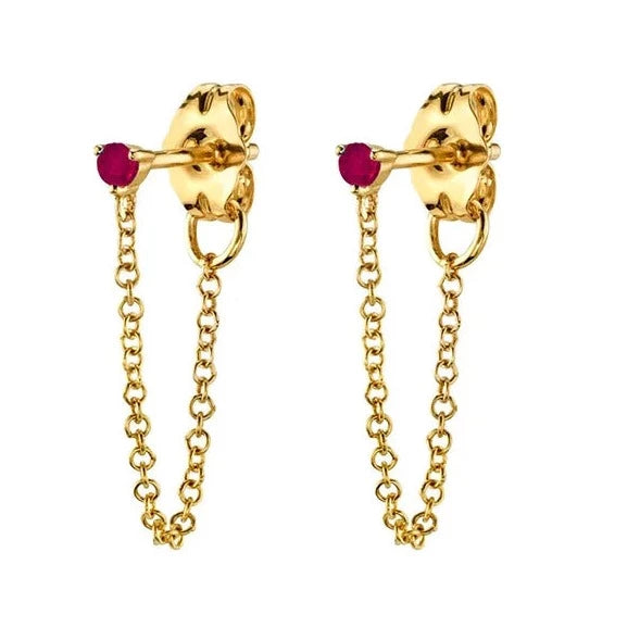 Boucle d'Oreille Clou Pendante