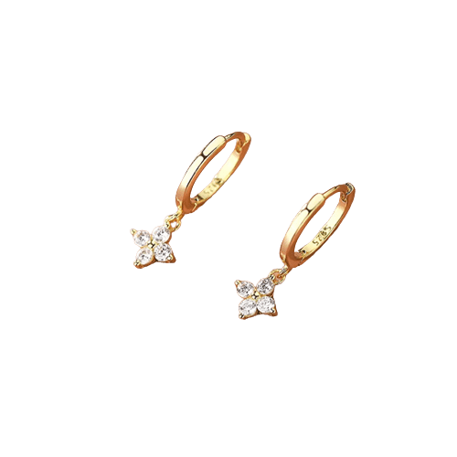 Boucle d'Oreille en Forme de Fleur