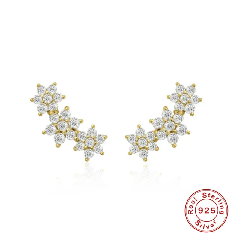 Boucle d'Oreille Grimpante Fleur
