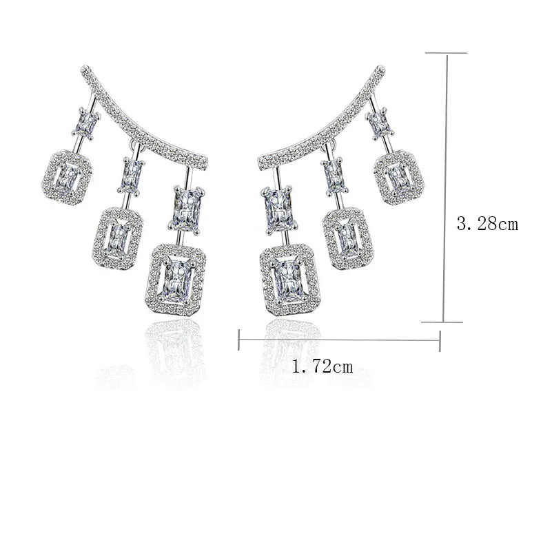 Boucle d'Oreille Grimpante Pampilles