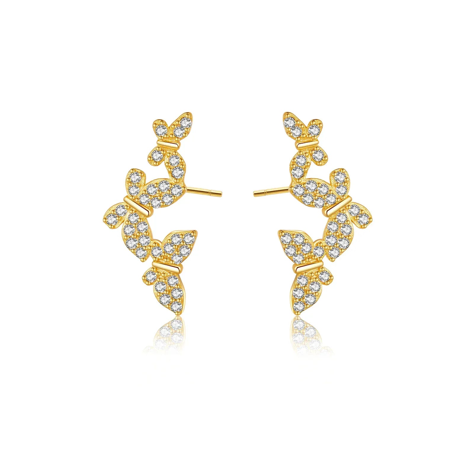 Boucle d'Oreille Grimpante Papillon