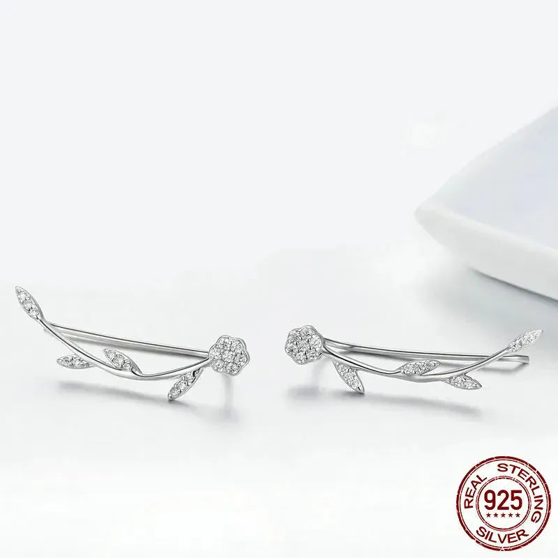 Boucle d&#39;Oreille Grimpante Rose