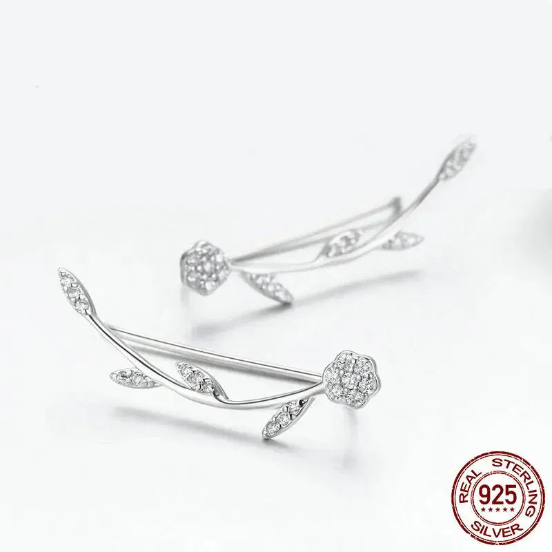 Boucle d&#39;Oreille Grimpante Rose