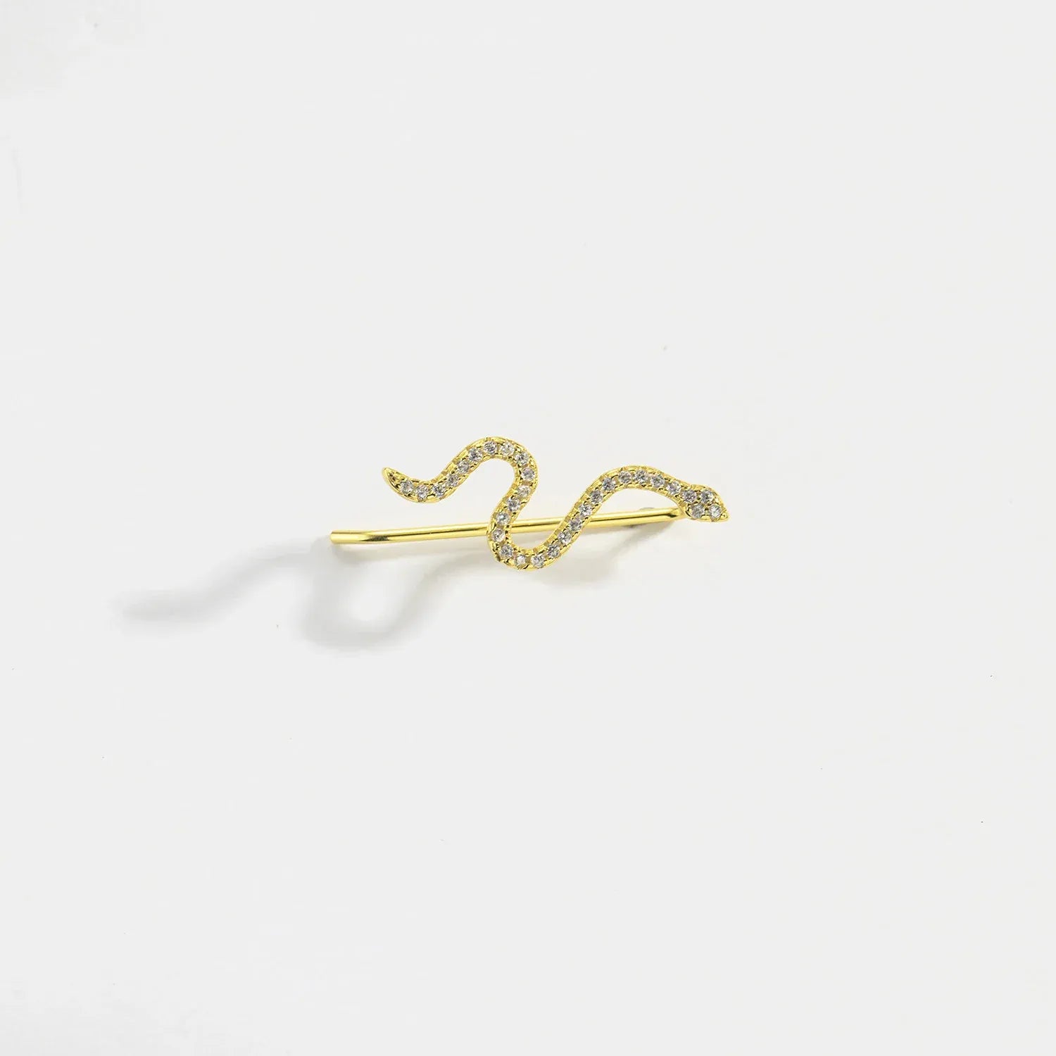 Boucle d&#39;Oreille Grimpante Serpent Argent