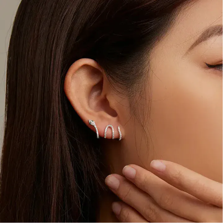 Boucle d&#39;Oreille Montante Serpent