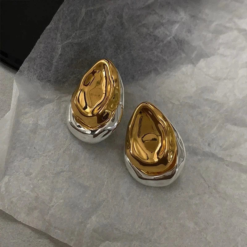 Boucle d&#39;Oreille Pendante Bicolore