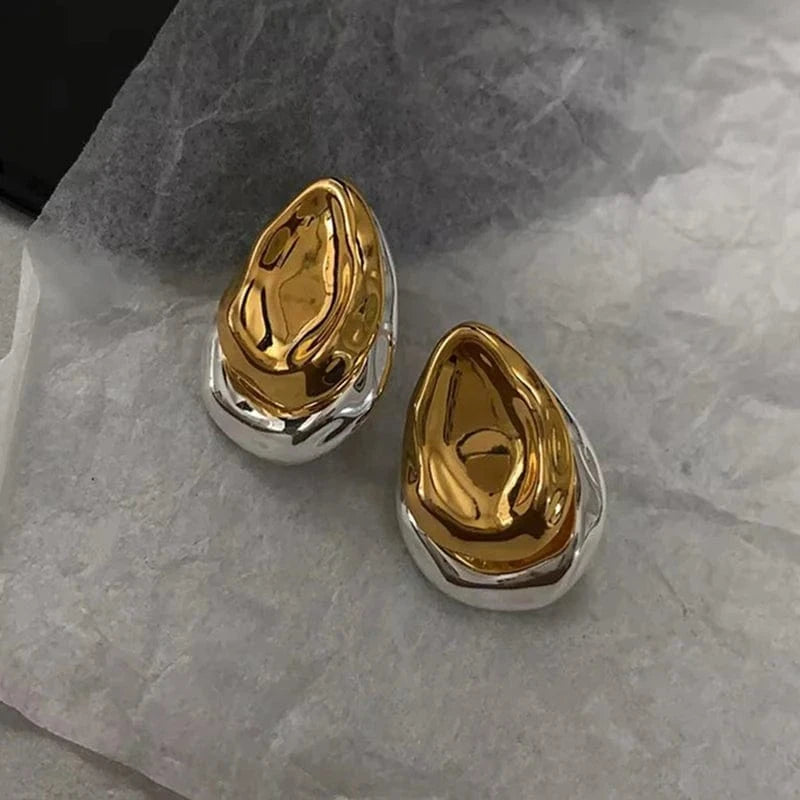 Boucle d&#39;Oreille Pendante Bicolore