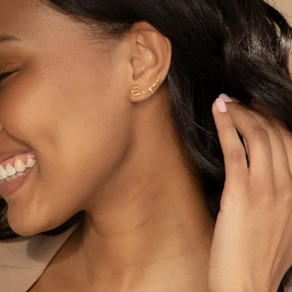 Boucle d&#39;Oreille Personnalisé Prenom