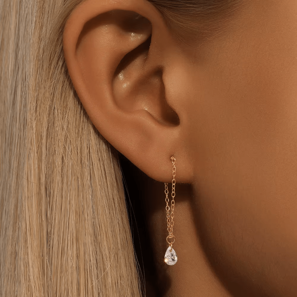 Boucle d'Oreilles Perle Pendante