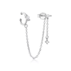 Boucles d&#39;Oreille Chaine Deux Trous