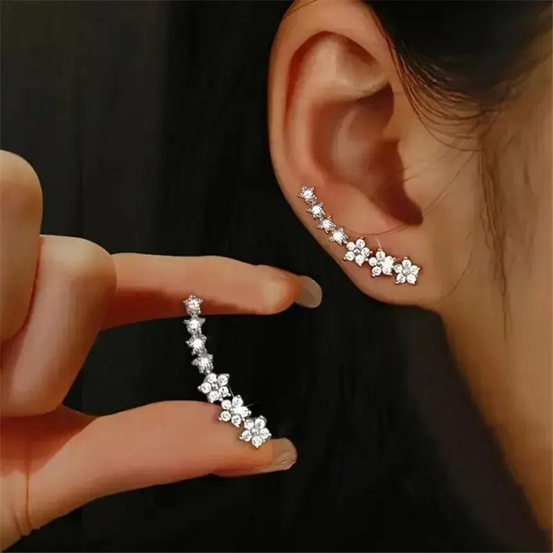 Boucles d&#39;Oreille Grimpante Fleur