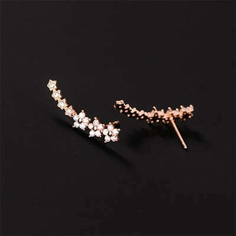 Boucles d&#39;Oreille Grimpante Fleur