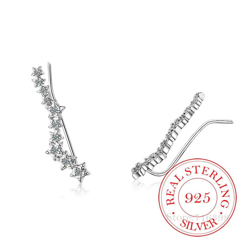 Boucles d&#39;Oreille Grimpante Strass