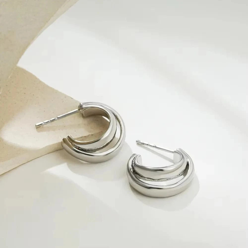 Boucles d'Oreilles Bicolore