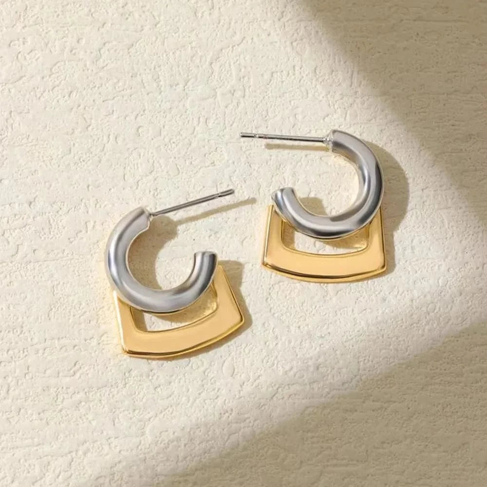 Boucles d'Oreilles Bicolore