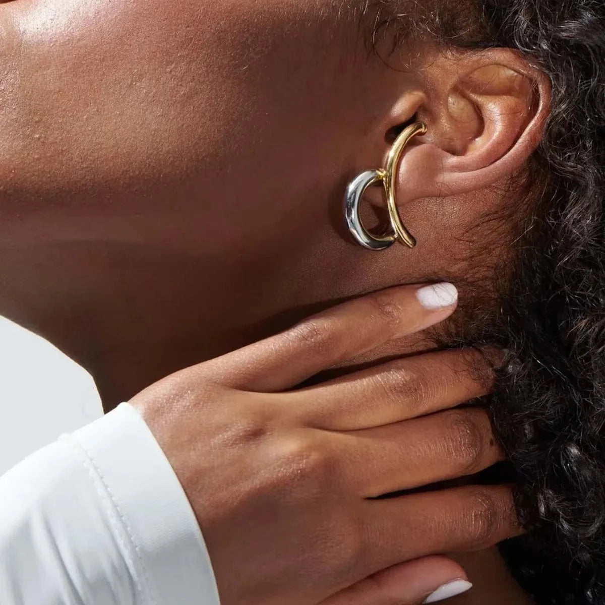 Boucles d'Oreilles Bicolore