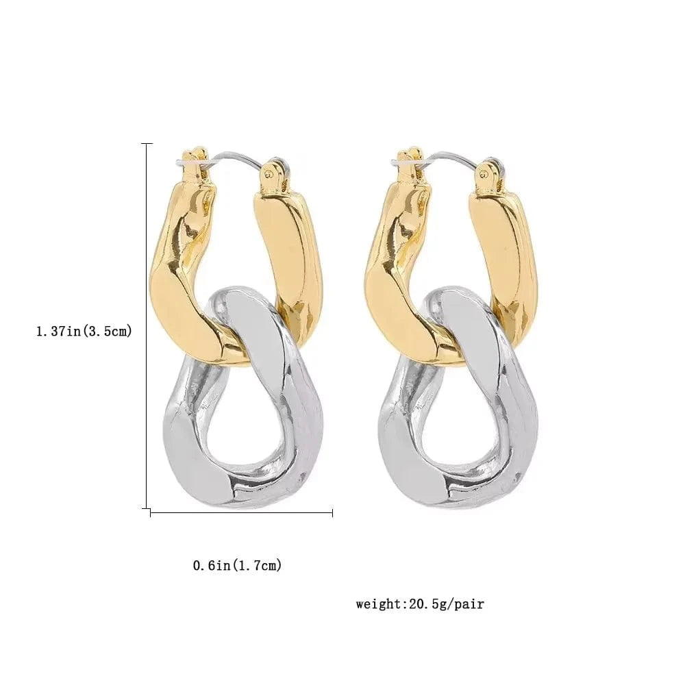 Boucles d'Oreilles Bicolore